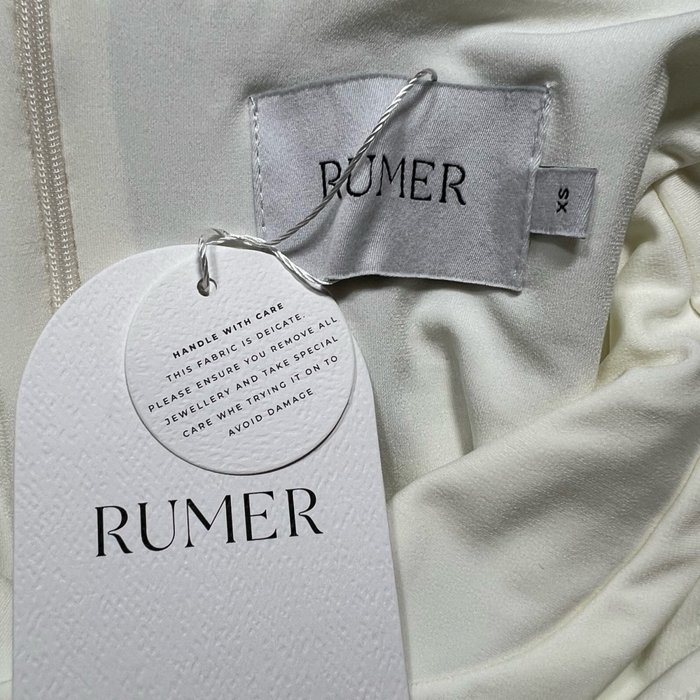 Rumer | Little White Dress LWD Textured Cut Out Rae Mini Dress | XS - Picture 7 of 9